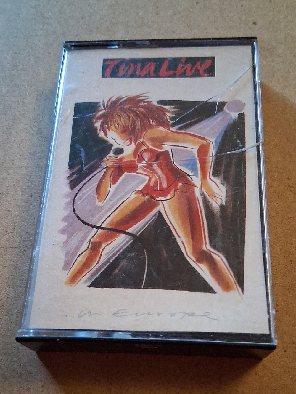 Tina Live Cassette Tape - Illustrated Red Stage Outfit